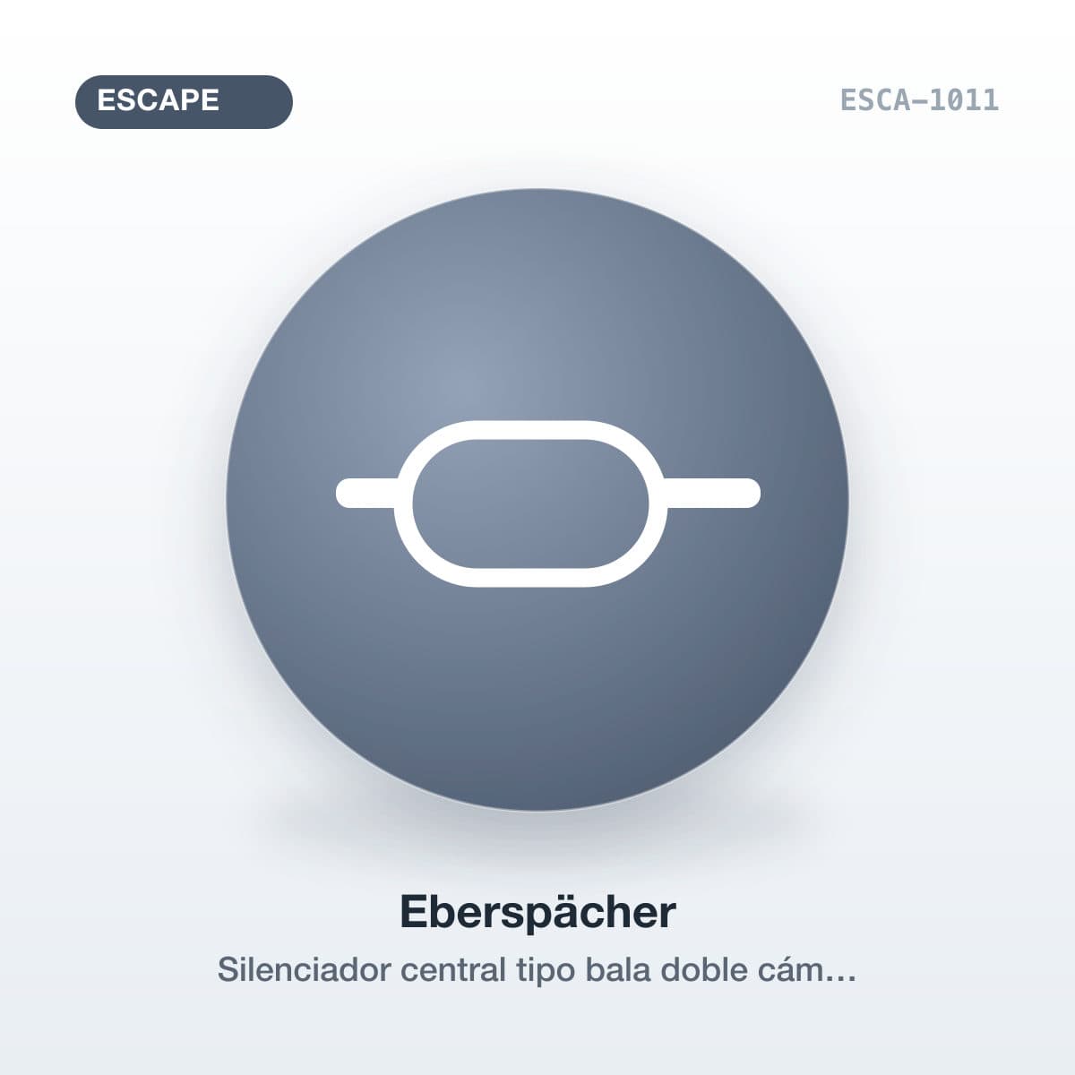 Silenciador central tipo bala doble cámara