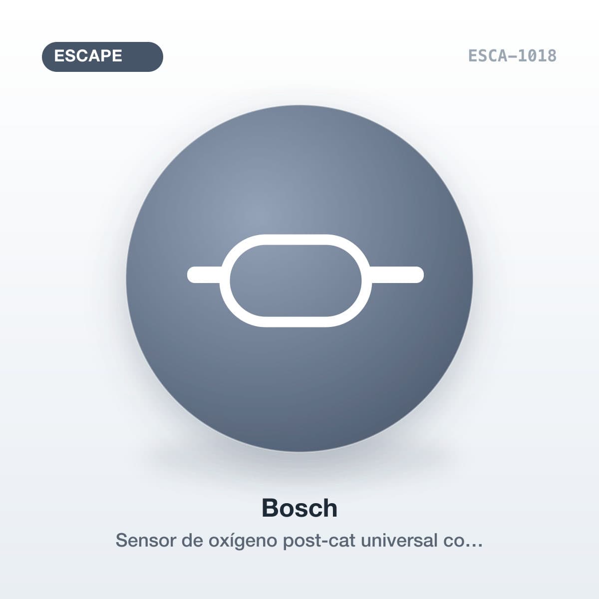 Sensor de oxígeno post-cat universal con conector