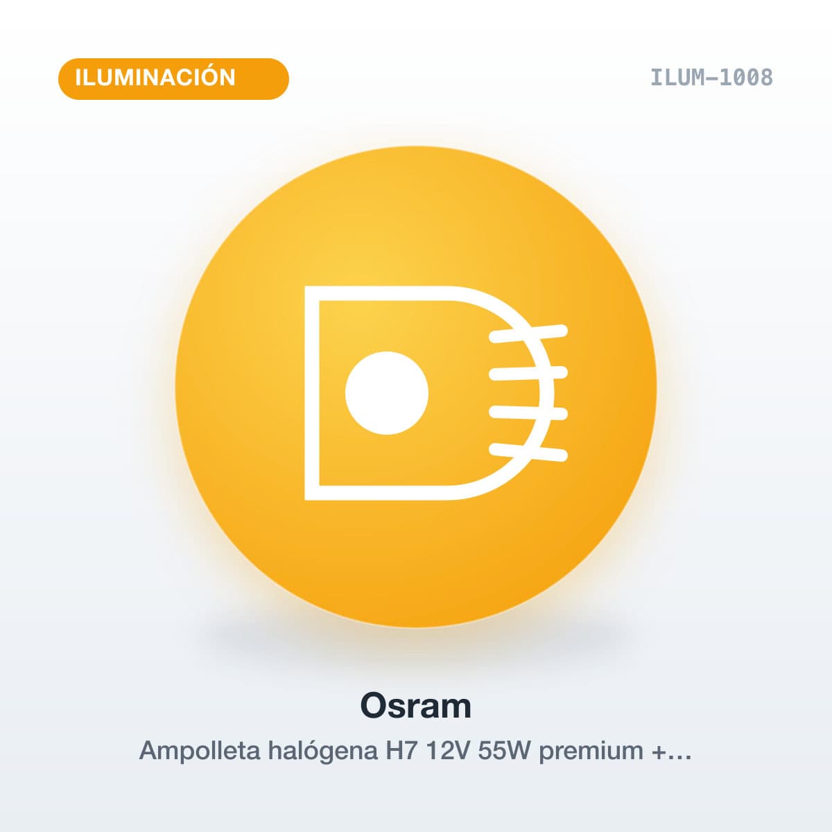 Ampolleta halógena H7 12V 55W premium +30%