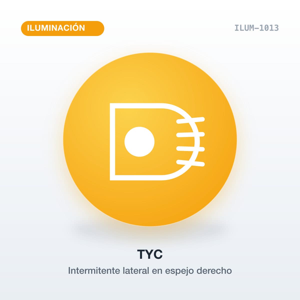 Intermitente lateral en espejo derecho