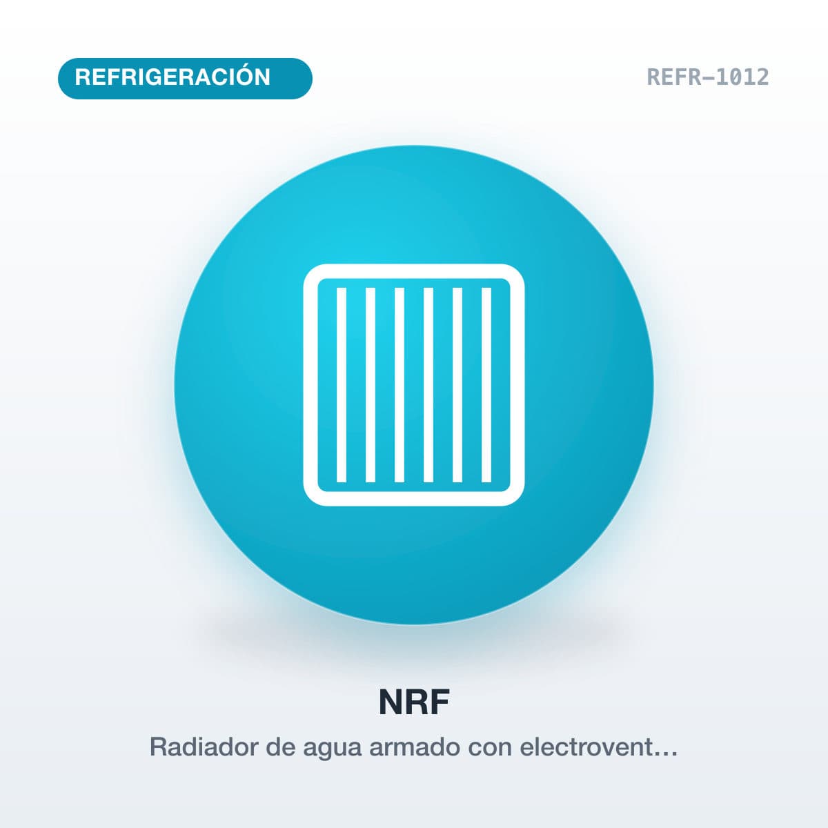 Radiador de agua armado con electroventilador