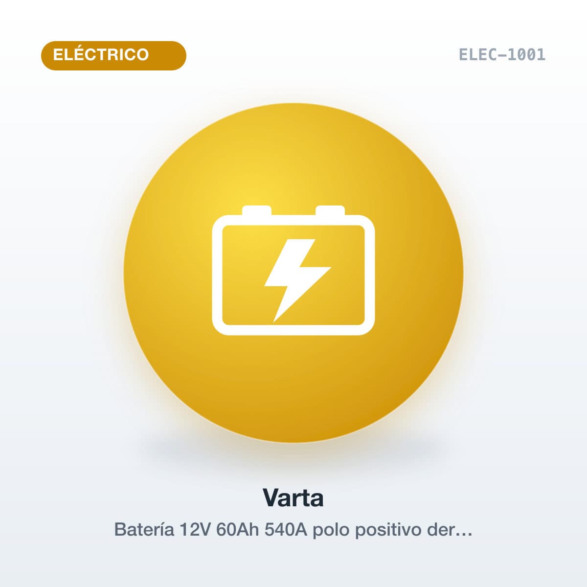 Batería 12V 60Ah 540A polo positivo derecho
